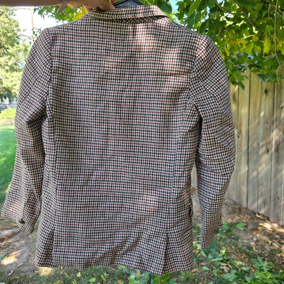 Houndstooth Blazer Jacket Menswear Patterned 3 Button Sport Coat - Picture 4 of 7